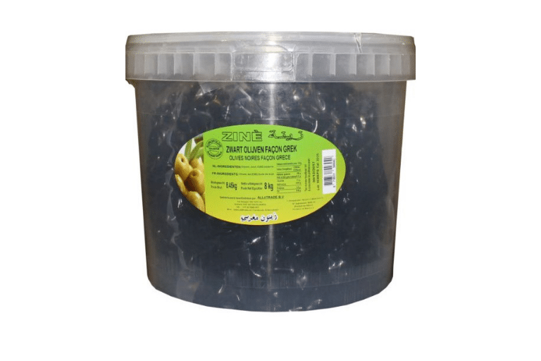 Heerlijke Authentieke Arabische Zine Zwarte Olijven met Pit 8kg