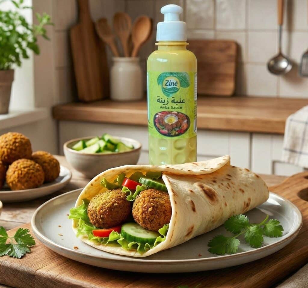 Zine Falafel flatbread, een smaakvolle en knapperige lekkernij uit het Midden-Oosten