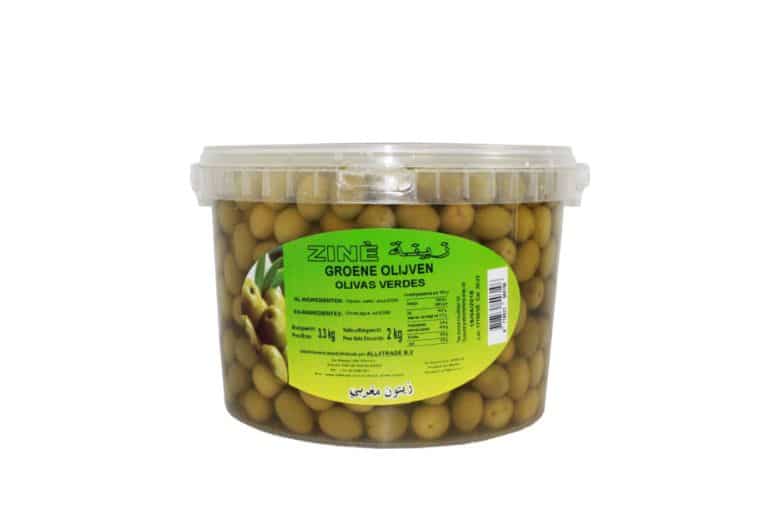 Heerlijke Authentieke Arabische Zine Groene Olijven Zonder Pit 2kg