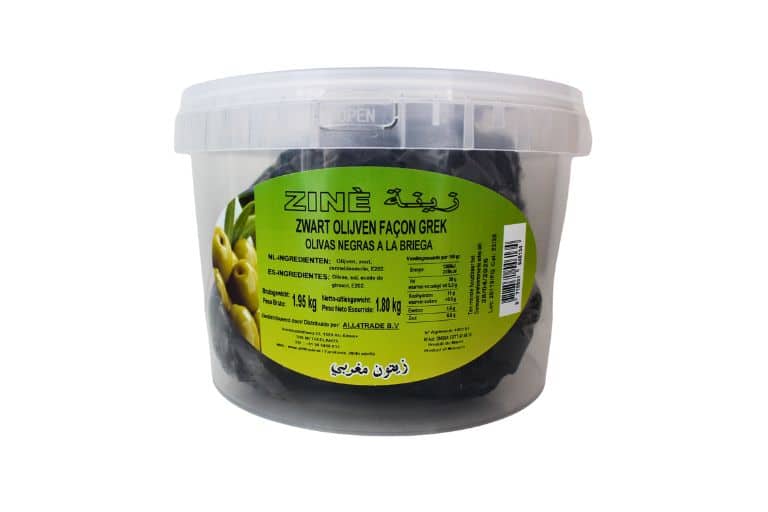 Heerlijke Authentieke Arabische Zine Zwarte Olijven met Pit 2kg